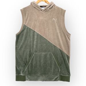 -Puma Men’s Velour Sleeveless Hoodie NWT